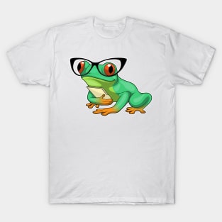 Frog Secretary Glasses T-Shirt